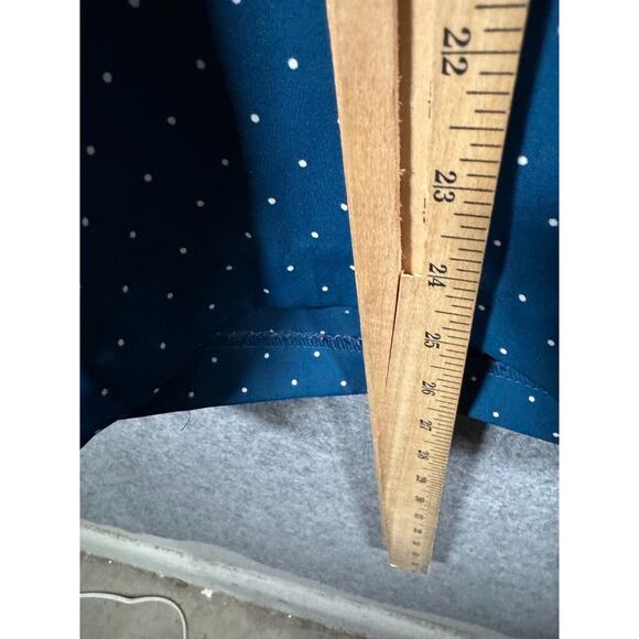 J Jill Pants Women Medium Blue Polka Dot Wearever Collection Easy Care Relax Fit - Picture 4 of 8